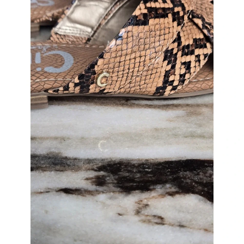 Circus By Sam Edelman Women's Burnett Animal‎ Print Slide Flat Sandals US 7